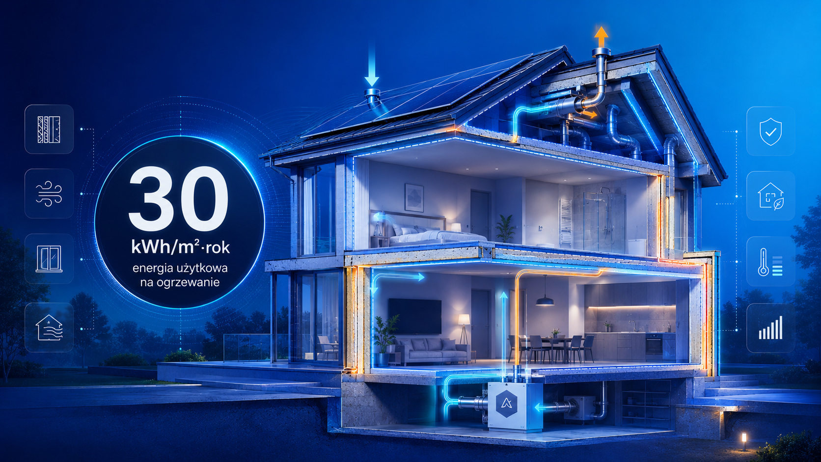 Standard EU30 w praktyce – przekrój energooszczędnego budynku
